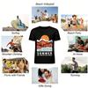 Summer Vacation Days Mountain Lake Graphic Outdoor Casual Tee Pure cotton T-shirt