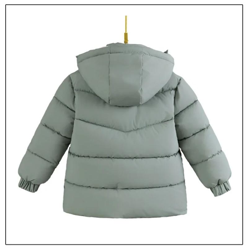 Winter Boys Jacket Long Solid Color Berber Fleece Lining Thick Warm Hooded Parka Teen Boy Snowsuit