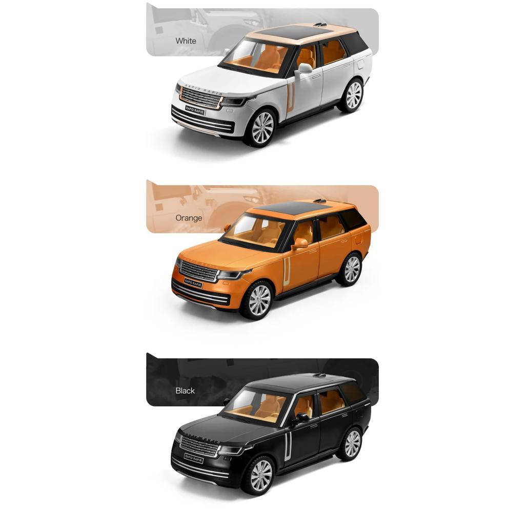 1/24 Range Rover SUV Alloy Car Model Diecasts Metal Off-road Vehicles Car Model Sound Light Simulation Collection Kids Toys Gift