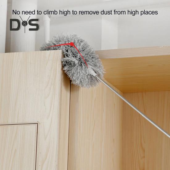 Teleskop-Staubwedel mit einziehbarem Griff, ausziehbarer Staubwedel, Staubentfernungsset mit Mehrkopf-Ersatz