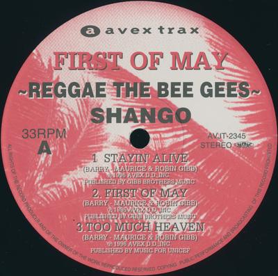 12-Zoll Schallplatte SHANGO - First Of May - Reggae The Bee Gees AVJT2345PROMO Avex Trax 1996 Japan Reggae, Ska & Dub Gebraucht