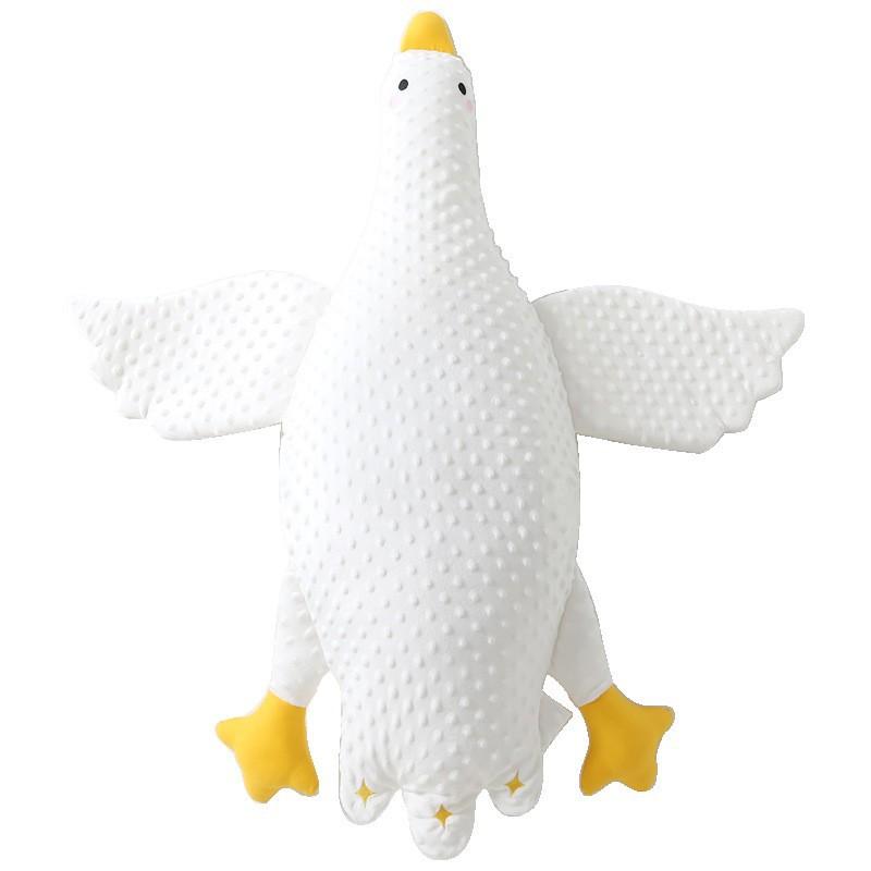 Big White Goose Baby Comfort Pillow, Baby Tummy Sleeping Pillow, Air Release Pillow, Children's Side Sleeping Spine Protector