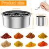 Masala Dabba Spice Box Stainless Steel Spice Containers Masala Dabba with 7 Compartments Indian Spice Box with Transparent Lid