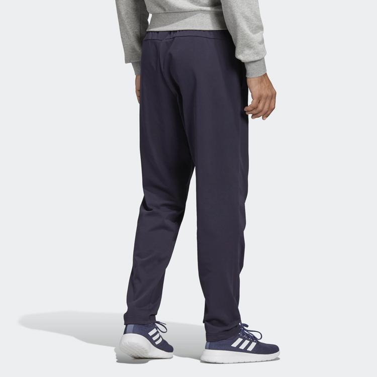 Adidas Essentials Plain T Knit Track Pants Men Bottoms Blue DU0377