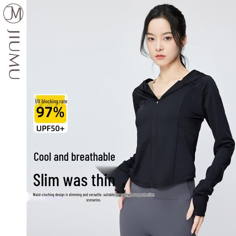 JIUMU Women s Thin UV Protection Shawl L чёрный