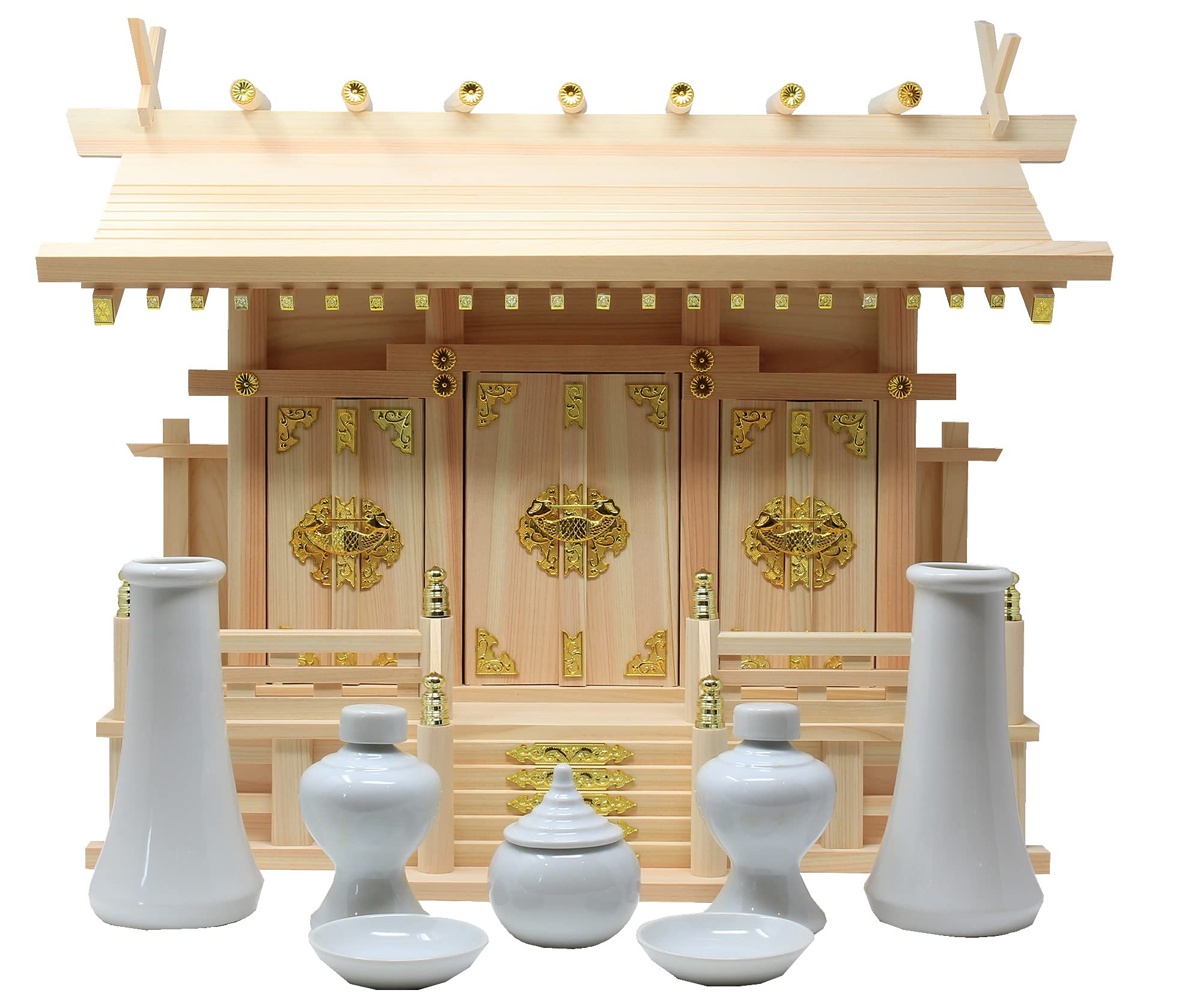 

Мацуяма Синтоистский Буддийский Алтарь Синто Три Святилища со Сквозным Малым Синтоистским Алтарем Печать Облака Сделано в Японском Ширина Высота Глубина Магазин, Алтарь,