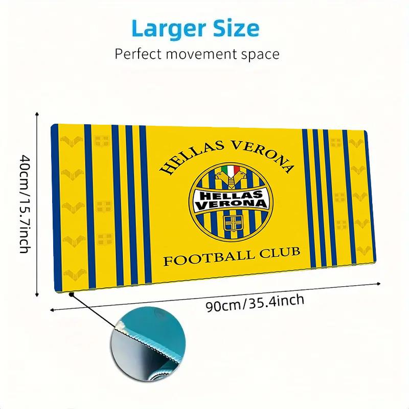 Hellas Verona Fc Color Mouse Pad Large Gaming Table Cushion Non-slip Laptop Tablet Big Mousepad XXL Mat Mini PC Playmat With Lock edge