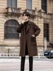 Men's Double-Sided Wool Blend Mid-Length Coat: Thickened Korean-Style Windbreaker for Autumn and Winter.
