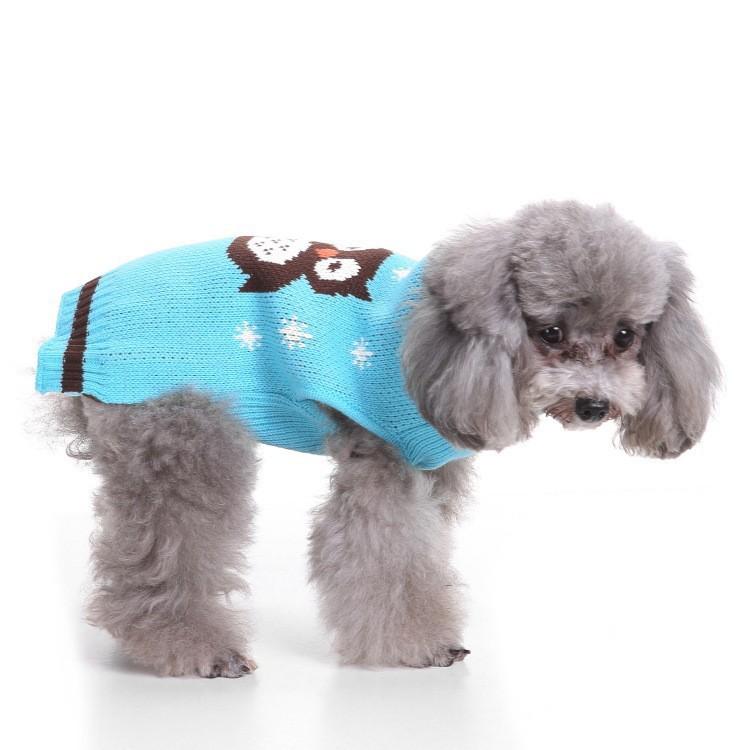 Autumn/Winter High Neck Christmas Dog Sweater - Warm Knitwear for Pets