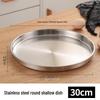 ZISIZ Round Stainless Steel Multi-Purpose Serving Plate Set