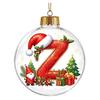 Indoor Outdoor Xmas Hanging Ornaments 26?Letter Acrylic Christmas Ball Ornament, 3D Crystal Style Alphabet Gift Ideas for Family Pendant, Tree Home