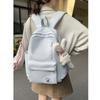 Korean Solid Color Simple Backpack for Female College Students, College Style High Aesthetics Instagram Style Backpack for Female Japanese Backpack