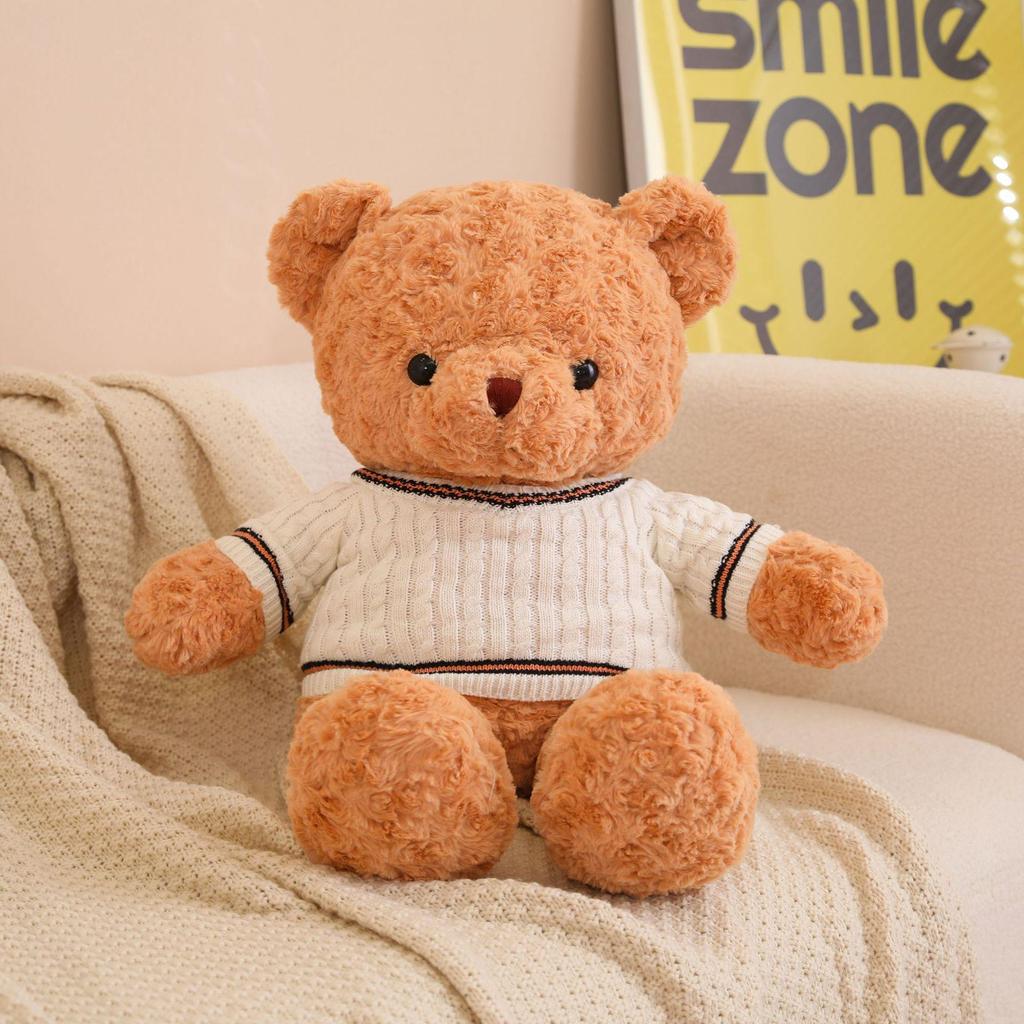 Customizable Plush Bear Sweater Toy - Logo Prints Available