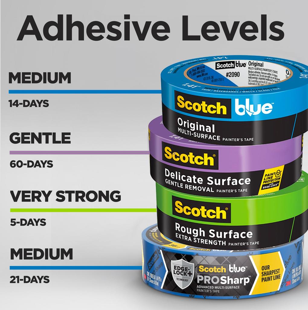 Scotch 60" x 60 Yards Blue Safety Release Masking Painters Tape .75