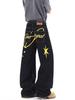 Unisex High Waist Barrel Jeans Loose Fit Streetwear Wide Leg Jeans Vintage American Zip Fly Stretch Denim Trousers