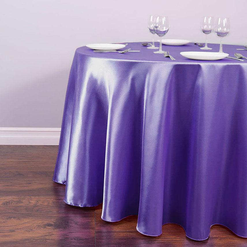 

Satin Tablecloth Wedding Decoration Round Table Cover Cloth Flexible Glass Table Protector Table Skirts Hotel Banquet Gold 145cm