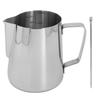 Milk Frothing Pitcher With Latte Art Pen Gloss Sliver 304 Stainless Steel Inner Scale Coffee