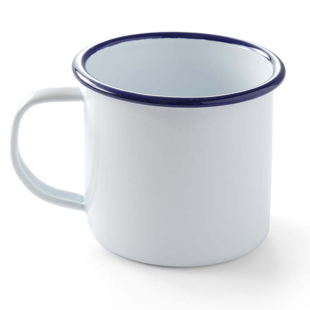 Enameled Mug with Handle, White, 360 Ml, Hendi 621295