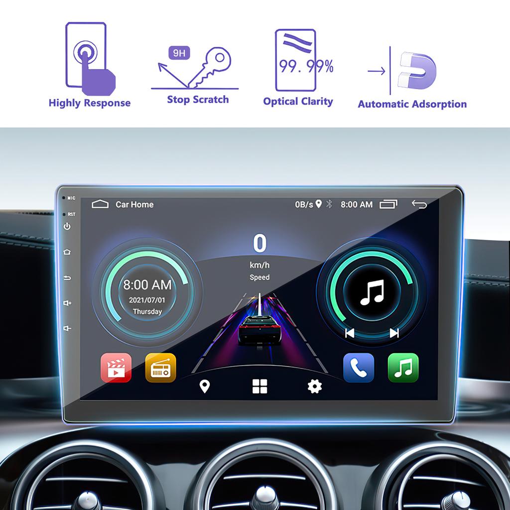 Accessories For 9/10inch Android Car Radio Multimedia Player Empered Glass Protective Film Sticker Waterproof Scratach Resistant
