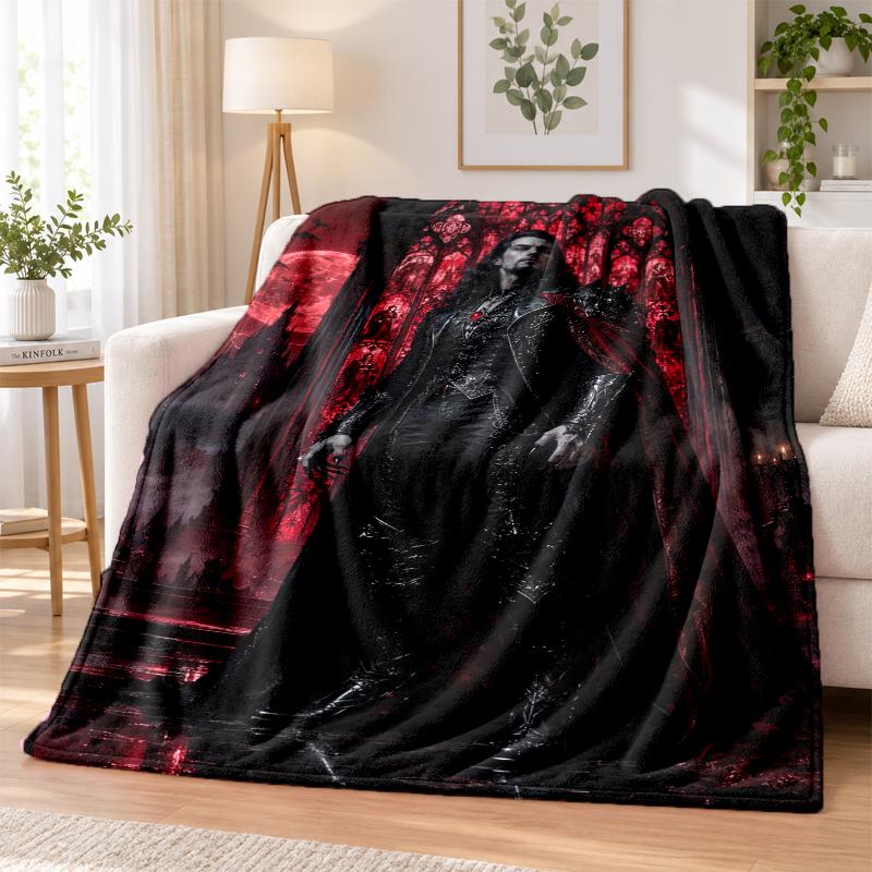Dracula Flanell-Kuscheldecke Weich Warm Gemütlich Für Sofa Bett Innen Haus Schlafzimmer Gebrauch
