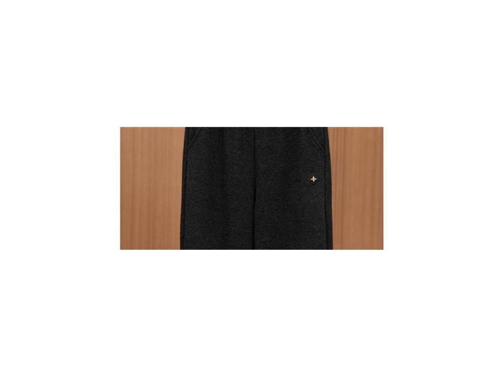 Fashionable High Waist Fleece-Lined Knit Pants - Autumn Winter Casual Chic