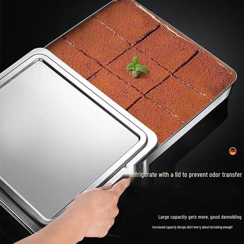 ZISIZ Rechteckiges Glas Tiramisu Backform Set mit Deckeln