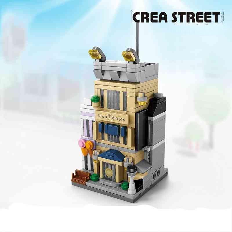 

Магазин Street View Castle Building Blocks для детей Модель дома Кирпичи Головоломка Собранный замок Игрушка Рождественский подарок