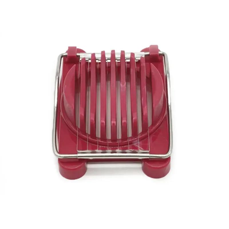 1pc Egg Slicer Stainless Steel Egg Cutter Two-in-one Multi-function Egg Cutter Dual-purpose Preserved Egg Separator  Kitchen