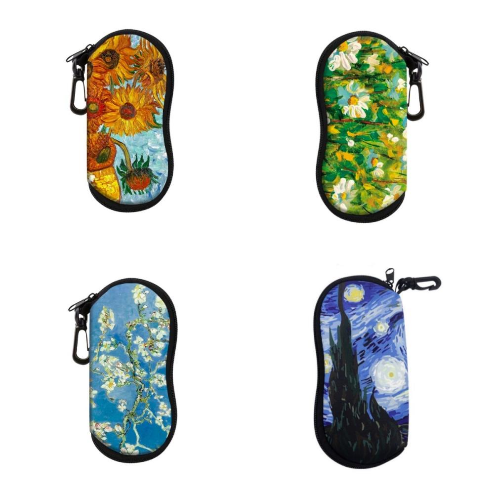 Eyewear Holder Artistic Zipper Glasses Case Eyeglass Case Shockproof Glasses Storage Bag For School Commute Outdoor Activities