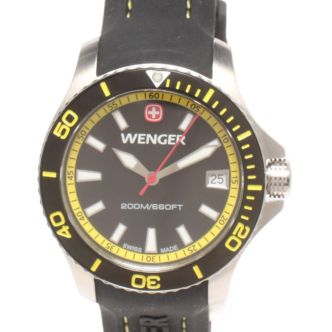 Used Good Condition Wenger Watch Seaforce 0621.10 Quartz Black Men s WENGER