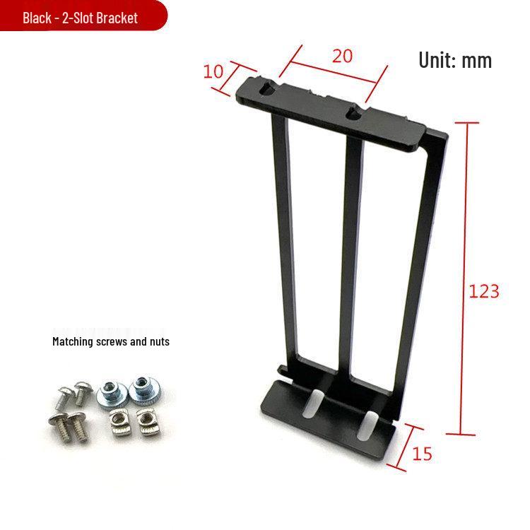 Aluminum Alloy Graphics Card Vertical Baffle Bracket with Type-C Support