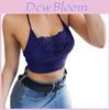 Elegantes Sexy Crop Top mit Spaghettiträgern und Kreuzrücken aus Spitze für Clubwear