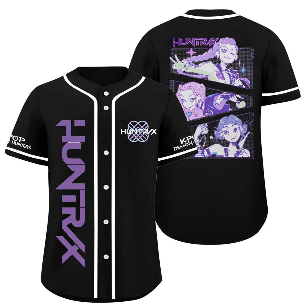 Children's Casual Cartoon Print Short-sleeved Baseball Jerseys Children's Sportswear Top