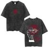 Washed Vintage Anime The Seven Deadly Sins Lion's Sin of Pride Escanor Double Sided Print T Shirts Manga Oversized T-shirts Unisex