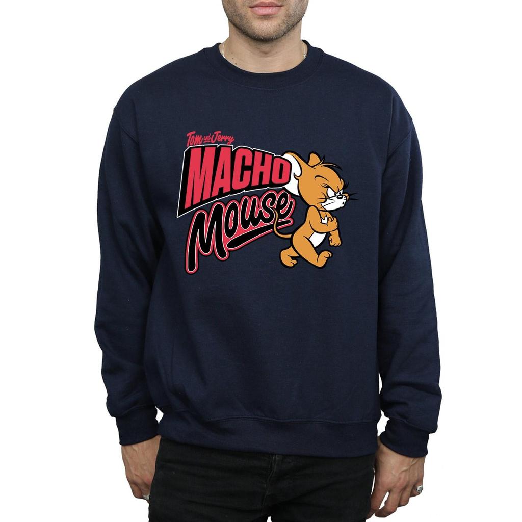 Tom and Jerry Mens Macho Mouse Sweatshirt