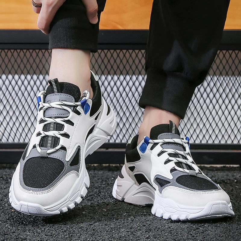 2024 Men Sneakers Fashion New Luxury Design Basketball Sports Shoes Thick Platform Comfortable Outdoor Soft-soled Male Dad Shoes