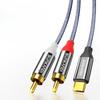 SUNKANDI USB C to 2 RCA Audio Cable,2RCA to USB C Cord,Y RCA Splitter Stereo Audio for Home Theater Amplifier TV Speaker Hi-FiGood product