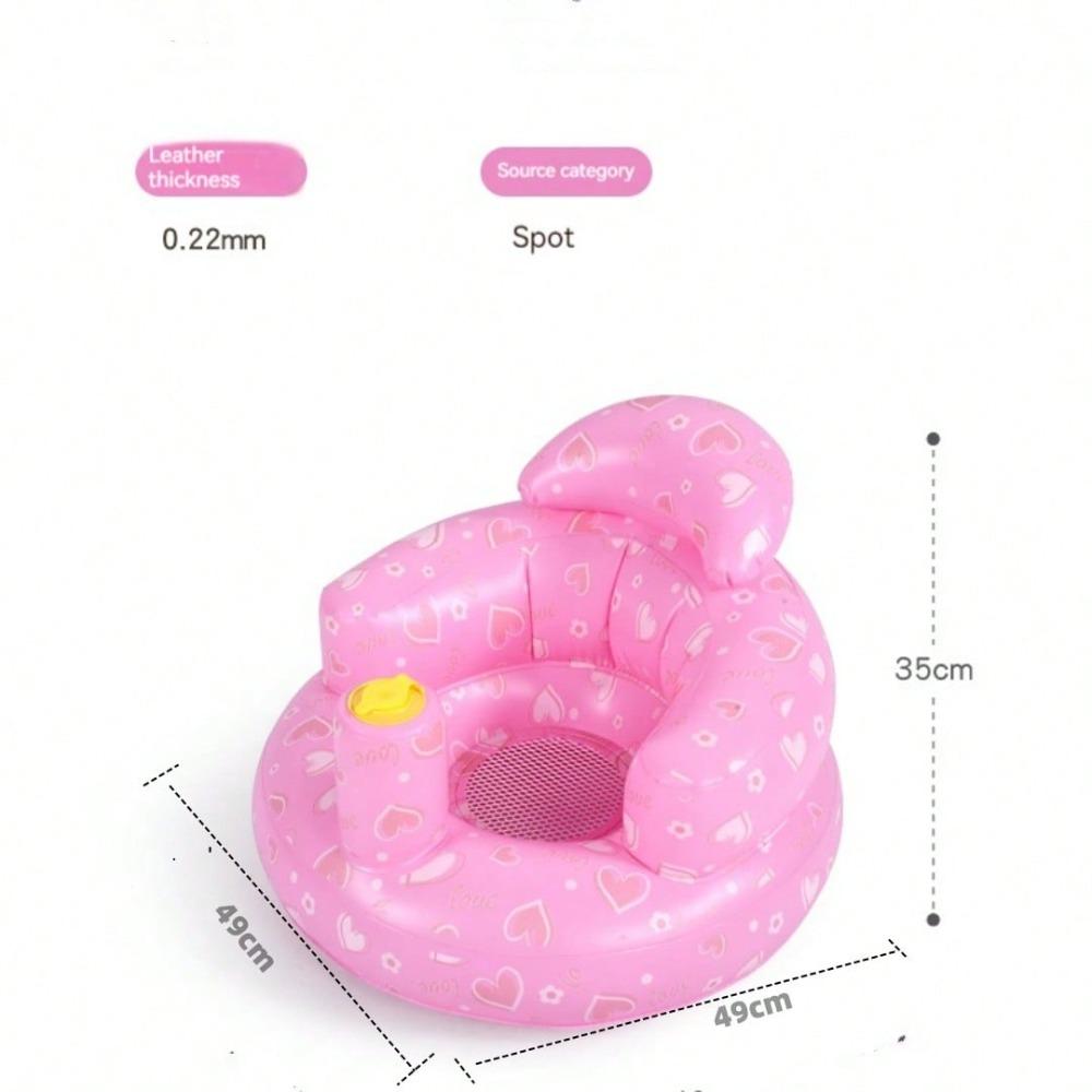 1pc Baby Inflatable Sofa Chair For Learning To Sit, With Built-In Air Pump, Foldable