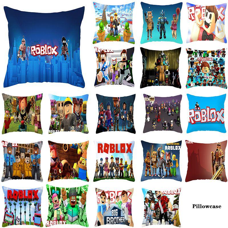 Roblox Game Cushion Cover Square Pillow Protector Decorate Back Support Mat Case