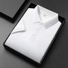 Men's 2025 Summer Ice Silk Polo Shirt – High-End, Multi-Color, Cool Feel, Solid Short Sleeve Design
