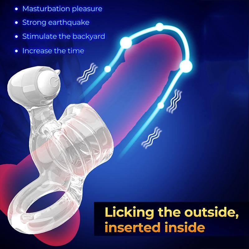 Vibrator Penis Ring Adult Men Delay Ejaculation Cock Penisring For Male Dick Sleeve Couple Sex Toy