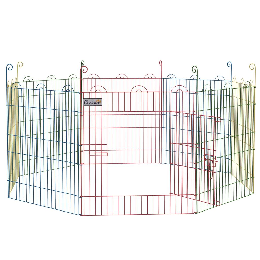 Pet Playpen Crate, with Eight Panels, Door, for Indoors and Outdoors, 60H X Diameter 156cm