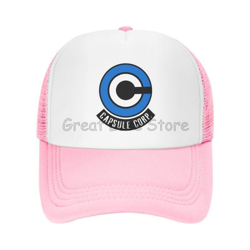 Capsule Corp Mesh Baseball Caps Unisex Hip-Hop Trucker Hat Anime DBZ Dad Hat Adjustable Racing Cap Summer Trucker Snapback Hats