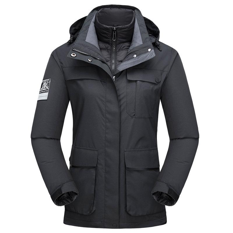 Autumn and Winter Jacket Three-in-one Two-piece Velvet Liner Wind Shield and Water Repellent Outdoor Activity Mountaineering Jacket