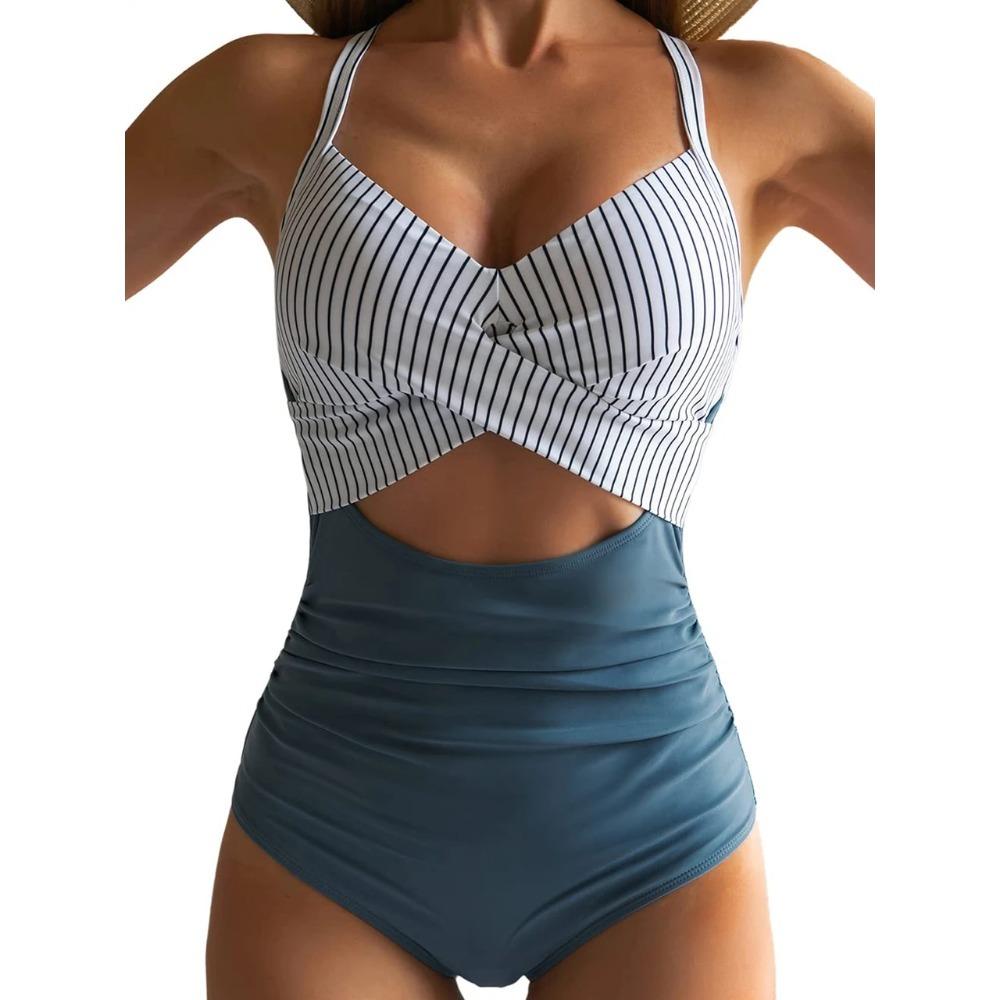 Costum de baie cu bretele decupat Femei 2025 Costum de baie Push Up Feminin O piesă Monokini de înot Body de plajă căptușit Doamnă Vară