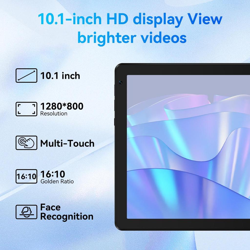 Home Tablet 10.1 Inch Android 16, 30GB RAM+128GB ROM, WiFi 6, Family Entertainment Tablet