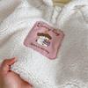 Children's 2025 Winter Hooded Fur Sweater: Cute Girls' Korean Style Thick Pullover with Patch Applique.