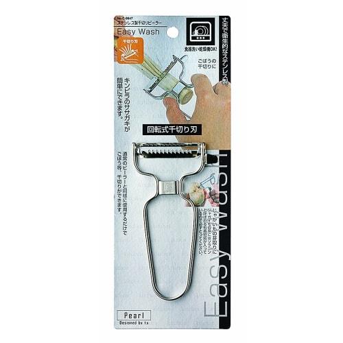 Pearl Metal Easy Wash Stainless Steel Julienne Peeler [Made in Japan] C-8647