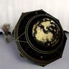 Golden Moon Phase - Celestial Night Sky Design for Journals, Laptops, or CarsUmbrella, Portable 3-Fold Umbrella for Men & Women,Christmas Gift ES117