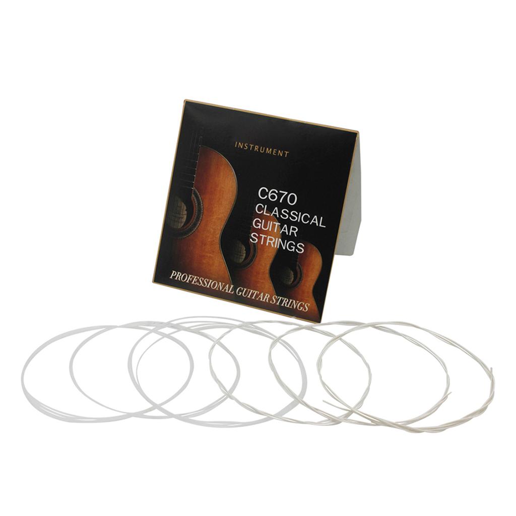 IRIN C670 Acoustic Classical Guitar Strings Nylon Silver Plated Copper Alloy Wound, 6pcs Set (.028 .043)